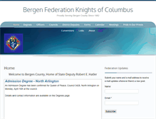 Tablet Screenshot of bergenfederationkofc.org